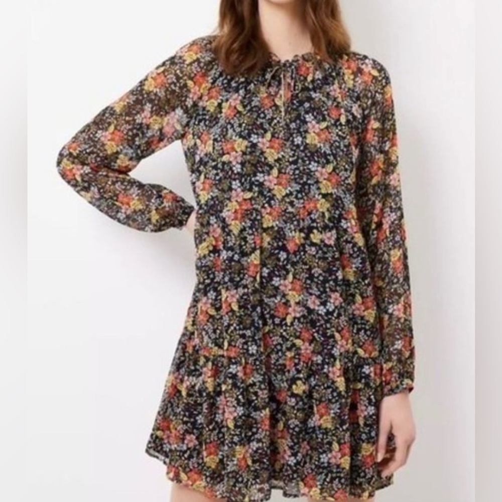 LOFT Multicolor Floral Dress